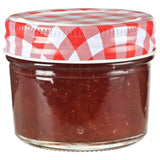 Glass Jam Jars with White and Red Lids 48 pcs 110 ml 50790