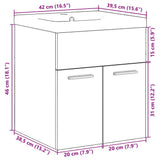 2 Piece Bathroom Furniture Set Sonoma Oak Engineered Wood 3324982