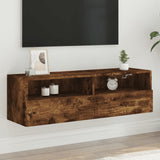 TV Wall Cabinet Smoked Oak 100x30x30 cm Engineered Wood 836890