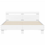 Bed Frame with LED without Mattress White 140x190 cm 3207560