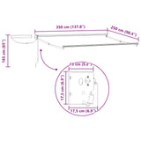 Electric Retractable Awning Red and Anthracite 3.5 x 2.5 m 3420136