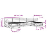 Sofa Sets 6 pcs Natural Solid Acacia Wood 3373879