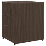 Garden Storage Cabinet Brown 55x59x69 cm Poly Rattan 365556