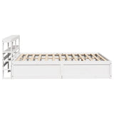 Bed Frame with Headboard White 120x200 cm Solid Wood Pine 3306346