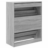 Shoe Cabinet Grey Sonoma 80x34x96.5 cm Engineered Wood 839971
