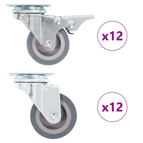 24 pcs Swivel Casters 50 mm 277914