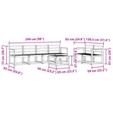 Outdoor Sofa Set 7 pcs Natural 3366032