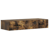 Wall-Mounted Side Table Smoked Oak 87.5 x 34.5 x 17 cm 899010