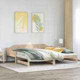 Daybed with Trundle without Mattress 90x200 cm Solid Wood 850905