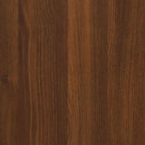Shoe Cabinet Brown Oak 63x24x147 cm Engineered Wood 342549