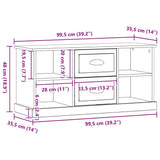 TV Cabinet Artisan Oak 99.5 x 35.5 x 48 cm Engineered Wood 881379