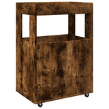 Bar Cart Smoked Oak 60x39.5x89 cm Engineered Wood 848273