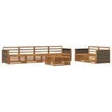 Outdoor Sofa Set 7 pcs Natural Solid Acacia Wood 3383047