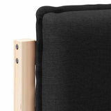 Upholstered Headboard Natural and Black 140 cm Solid Pine Wood 880015