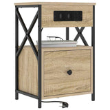 Bedside Cabinet Sonoma Oak 40 x 31 x 60 cm Engineered Wood 859492