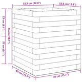 Garden Planter White 40x40x46 cm Solid Wood Pine 3282400