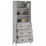Highboard Concrete Grey 69.5x34x180 cm Engineered Wood 3189393