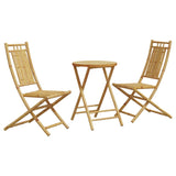 ZNTS 3 Piece Bistro Set Bamboo 3278534