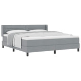 Box Spring Bed with Headboard Light Grey 200 x 180 cm Fabric 3341055