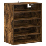 Shoe Cabinet Smoked Oak 60x35x70 cm Engineered Wood 816014