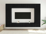 TV Cabinet Set Wall-mounted 8 pcs Black Oak Engineered Wood 3332585