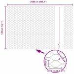 Hexagon Fence Green 1.4 x 25 m Steel 42005396