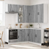 Kitchen Unit LUCCA 8 pcs Grey Sonoma Engineered Wood 3438407