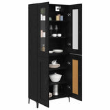 Highboard Black Oak 69.5 x 34 x 180 cm Engineered Wood 3403582