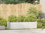 Planter White 120x40x40 cm Cold-rolled Steel 860676