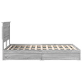Storage Bed Grey Sonoma 135 x 190 cm Engineered Wood 3410253