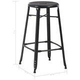 Bar Stools 6 pcs Black Steel 3054559