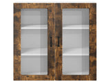 Wall Glass Cabinet LUCCA Smoked Oak 80 x 31 x 100 cm 885160