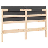 Upholstered Headboard with Headboard Brown and Dark Grey 140 cm 880069
