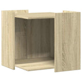 Cat Litter Box Enclosure Sonoma Oak 53x53x51 cm Engineered Wood 857753