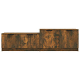 TV Cabinet Smoked Oak 158.5x36x45 cm Engineered Wood 817123