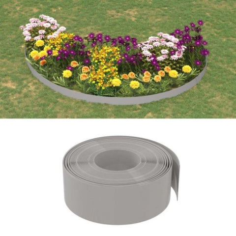 Garden Edgings 2 pcs Grey 10 m 20 cm Polyethylene 3155452