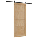 Sliding Door ORKDAL Brown 86 x 211 cm Solid Pine Wood 3333680