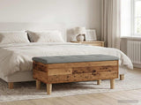 Storage Bench with Cushion Old Wood 82 x 42 x 46 cm 8017741