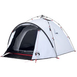 ZNTS Camping Tent Dome 3-Person White Blackout Fabric Quick Release 4004229