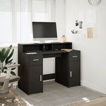 Desk with LED Lights Black 120x55x91 cm Engineered Wood 3309412