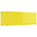 Kitchen Backsplash 2 pcs Yellow 110 x 40 cm Tempered Glass 3415512