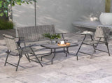 Four-Piece Metal Garden Sofa Set - Mixed Grey T3398P328412