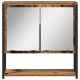 Bathroom Furniture Set with Door 3 pcs Old Wood Engineered Wood 3332575