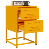 Bedside Cabinets 2 pcs Mustard Yellow 36x39x60.5 cm Steel 846465