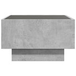 ZNTS Coffee Table with LED Concrete Grey 50x50x30 cm Engineered Wood 847507