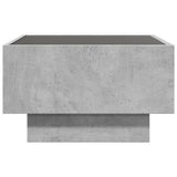 Coffee Table with LED Concrete Grey 50x50x30 cm Engineered Wood 847507