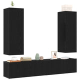 Entertainment Centre 4 pcs Black oak Large Engineered wood 3393424