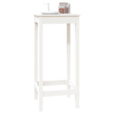 Bar Table White 50x50x110 cm Solid Wood Pine 833264