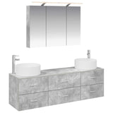 Bathroom Furniture Set 4 pcs Concrete Grey 3407058
