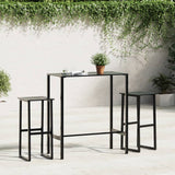 Bar Stools 2 pcs Black 38x38x80 cm Powder-coated Steel 4009265
